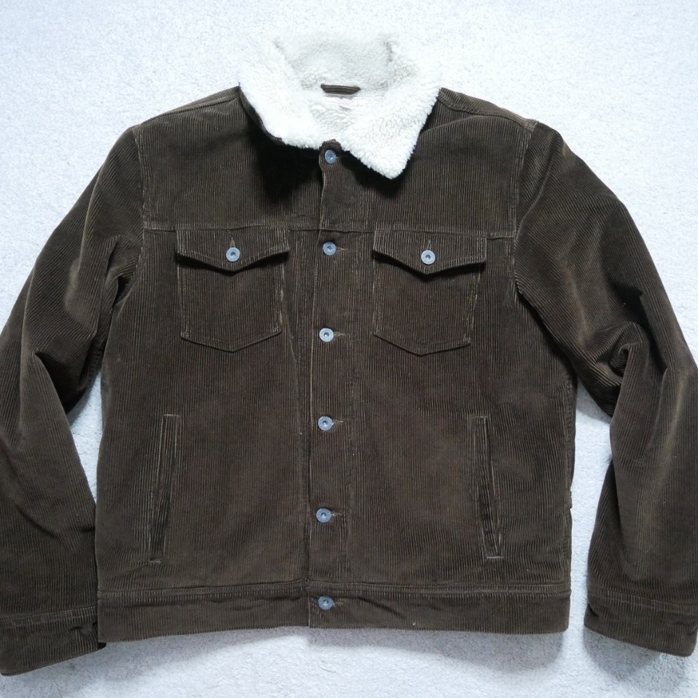 J.Crew Wallace & Barnes Sherpa lined Corduroy Trucker Jacket Large